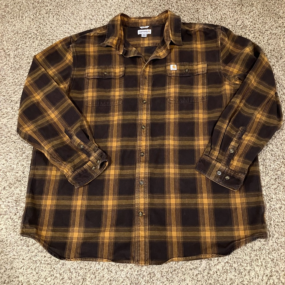 Carhartt Men’s Shirt Original Fit 2XL Tall  2 used good conditions Big & Tall